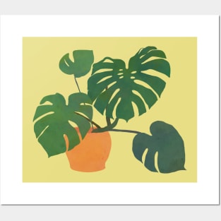 monstera interior plant blonde Posters and Art